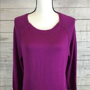 Kenneth Cole  knit woman sweater L Purple